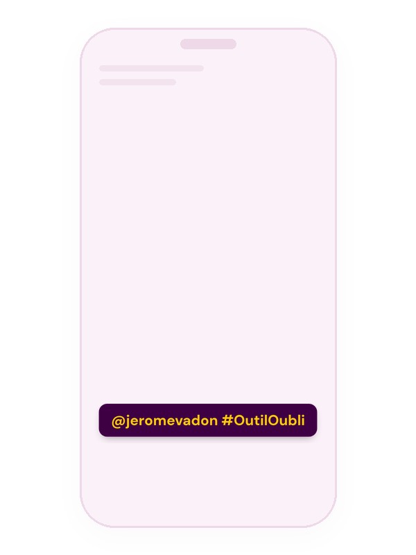 Sticker @jeromevadon #OutilOubli, couleur 1
