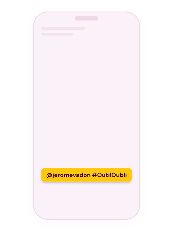 Sticker @jeromevadon #OutilOubli, couleur 2